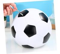SUPVOX Small Hand-painted Vinyl Sports Ball Saving Pot Tabletop Money Jar for Coin Organization Decorative Football Decor Gift for Home Office Birthday and Party Presents