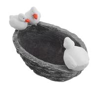 SUPVOX Small Indoor Artificial Rock Succulent Planter Bowl with Cute Bird Decor Resin Cartoon Flower Pot for Home Office Garden Fine Craftsmanship and Smooth Texture for Versatile