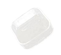 SUPVOX Small Pet Bowl Round Glass Feeder Thick Base for Tortoise Lizard and Snails Reptile Food Water Basin