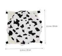 SUPVOX Small Plush Hanging Bed for Small Pets Warm Dairy Cow Print Nest with Load-bearing Design Suitable for Sugar Gliders and Squirrels Space-saving Cozy Hammock
