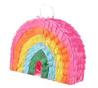 SUPVOX Small Rainbow Pinata Birthday Party Decoration with Candy Filler Vibrant Color Party Supplies for Boys and Creative Hanging Fiesta Prop for Celebrations