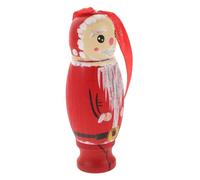 SUPVOX Small Wooden Santa Claus Hanging Ornament Xmas Decoration for Christmas Tree Handmade Festive Decor Bright Colors Easy to Hang for Holiday Parties and Seasonal Celebrations