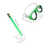 SUPVOX Snorkeling Gear with Adjustable Anti-fog Swim Goggles Food-grade Silicone Nose Cover and Breathing Tube Comfortable Diving Mask for Boys and Pool and Beach Use