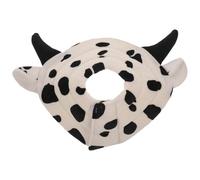 SUPVOX Soft Dog Collar with Plush and Pp Cotton Material, Adorable Cow Shape Design, Washable Pet Cone Collar for Dogs and Cats, for Christmas Gatherings and Fun Party Days