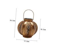 SUPVOX Solar Power Iron Hanging Lantern Outdoor Garden Light Hollow Pumpkin Design LED Solar Garden Lamp Decorative Landscape Lighting for Patio Porch Backyard