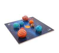 SUPVOX Solar System Puzzle for Cognitive Development Montessori Wooden Board Game for Interactive Matching Game with All Eight Planets Enlightenment Education Board for Space Enthusiasts