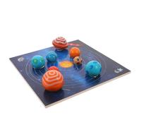 SUPVOX Solar System Puzzle for Early Learning and Cognitive Development Wooden Montessori Made of Wood with Eight Planets and Matching Boards for Toddlers and Children, for Family