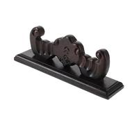 SUPVOX Solid Wood Desktop Flute Stand with Artistic Carved Relief Stable Dual Bamboo Flute Organizer for Music Rooms and Classrooms Elegant Traditional Holder for Musical Instrument