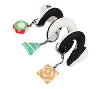 SUPVOX Spiral Plush Crib for Newborns High Contrast Panda Design Soft Stroller Hanging Activity with Textured Sensory Features Secure Spiral Attachment for Car and Bed Use