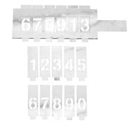 SUPVOX Spray Paint Number Stencils Set 10pcs 3cm Hollow Metal Templates 6-Grid Galvanized Slot Board for DIY Painting Crafts and Digital Number Painting