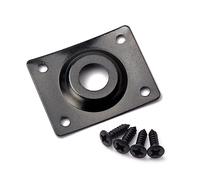 SUPVOX Square Black Guitar Jack Plate with Screws 1/4 Inch Guitar Input Jack Socket Plate and Bass Compatible with Pickup Output