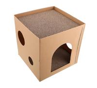 SUPVOX Square Cat Scratch Board Cat Bed Cardboard Kitten House Scratch Pad Resting