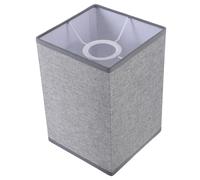 SUPVOX Square Linen Lampshade for Table & Floor Lamps, Removable Clip-on Fabric Light Shade for Bedroom & Living Room (16x16x22cm, 42mm Spider/Fitter)