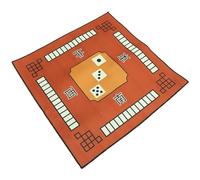 SUPVOX Square Mahjong Table Cover Thickened Noise-reducing Game Cushion Mat for Tile Card Games, Coffee Color Square Table Mat Suitable for Poker and Dominoes Tabletop
