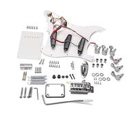 SUPVOX St Electric Guitar Kit Full Accessories White Diy Guitar Building Set for Beginners Includes Bridge and Sss Pickups