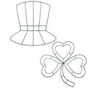 SUPVOX St Patrick’s Day 2pcs Iron Clover Wreath Frames for DIY Hanging Craft Decor, Green Shamrock Metal Hoops for Holiday Home Decoration and St Patrick’s Party Supplies