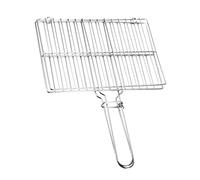 SUPVOX Stainless Steel Bbq Fish Grill Basket with Handle Thickened Mesh Rack for Grilling Fish Steak Shrimp and Vegetables Suitable for Outdoor Picnics and Camping 15.7 X 11.8 Inch