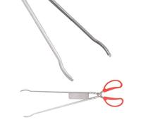 SUPVOX Stainless Steel Bent Lobster Tong Multi-Function Non-Slip Crab Clamp Loach EEL Fish Grabbing Tool for Outdoor Fishing and Home Kitchen Use