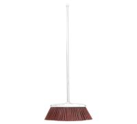 SUPVOX Stainless Steel Home Broom with Thickened Handle, Brown Manual Trash Sweeping Besom for Indoor Floor Cleaning and Household Sweeping Tasks Random Style