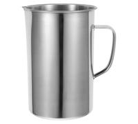 SUPVOX Stainless Steel Measuring Pitcher 2000ml Graduated Metal Measuring Jug with Spout for Bakery Coffee Milk Oil Kitchen Use