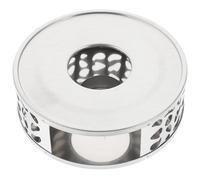 SUPVOX Stainless Steel Teapot Warmer with Candle Holder Heating Base Multi-functional Lightweight Design for Meeting Room and Coffee Shop Use