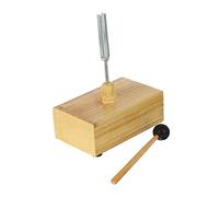 SUPVOX Steel Tuning Fork with Rubber Head Mallet and Wooden Resonance Box Base for Physics Teaching Acoustic Experiments Educational Tool