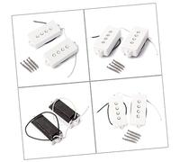SUPVOX String Electric Bass Bridge Neck Pickup Set Open Style for Pb Bass Guitar White Easy Install Screws Authentic Tone and Sound Output
