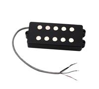 SUPVOX String Electric Bass Pickup Set Open Style Bridge and Neck Pickups for Bass Guitar Replacement Output Rich Harmonics Black
