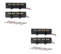 SUPVOX String Electric Bass Pickups Set Jb Style Bridge Neck Pickups for Guitar Output Rich Harmonics Wax Potted for Noise Reduction Black
