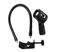 SUPVOX Sturdy Gooseneck Microphone Arm Stand with Wear Resistant Iron and Abs Material, Stable and Direction Adjustable Desk Microphone Mount for Live Recording and Broadcasting