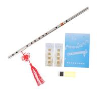 SUPVOX Sturdy Stainless Steel Flute for Beginners and Kids, Comfortable to Hold, Accurate Tones, F Tone Introductory Musical Instrument Suitable for Students and Adults