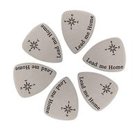 SUPVOX Stylish Printed Electric Guitar Picks Made of Sturdy Titanium Steel 6pcs Featuring Good Hand Feel and Resistant to Deformation in Silver Colour Guitar Accessories for Acoustic