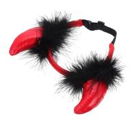 SUPVOX Stylish Red Cloth Dog Headband with Lovely Shapes, Easy to Take, Comfortable for Dogs and Cats during Pet Parties and Christmas Holidays