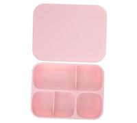 SUPVOX Suction Silicone Food Plate with Lid Divided Tray for Self Feeding Non Slip Suction Cup Design for Stable Use Suitable for Boys and Weaning Meals