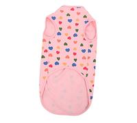 SUPVOX Summer Breathable Pet Shirt for Cats and Dogs Wear Resistant Decorative Cat Costume Vest with Colorful Heart Pattern Adorable Lightweight Pet Apparel for Parties and Festivals