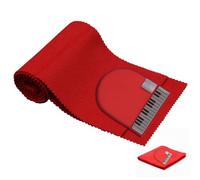 SUPVOX Superfine Fiber Piano Keyboard Cover Red Dustproof Gloves Set 2 Pieces Protective Keyboard Cloth with Gloves for 88-key Electronic and Digital Pianos for Dust Protection