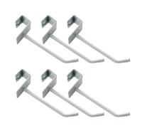 SUPVOX Supermarket Shelf Hooks Commodity Display Hooks Iron White 6pcs Easy to Use and Rust-Resistant for Organising Goods Efficiently for Tube Shelves
