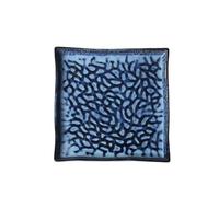 SUPVOX Sushi Plate Sturdy Ceramic Square Embossed Multi-Function Food Serving Tray Dinnerware with Detailed Design and Versatile Use for Bars and Weddings