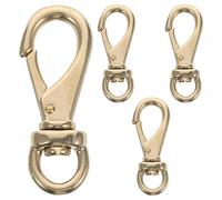 SUPVOX Swivel Snap Hooks Lobster Clasps 4 Pcs and Brass Flexible Rotation and Swivel Hook Design, Heavy Duty for Large Dog Gear Purse Making Accessories