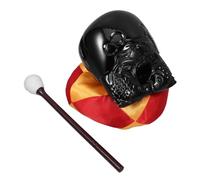 SUPVOX Synthetic Temple Block for Chanting and Meditation Muyu Fish Drum with Cushion and Mallet Smooth-edged Buddhist Chanting Supply for Temple and Home Decor