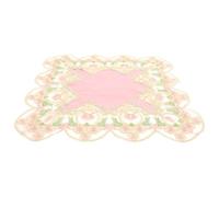 SUPVOX Tablecloth Table Decoration Elegant Pink Bedside Cabinet Cover Multi-purpose Made of Polyester Fiber and Lace for Coffee Table for Hotel and Party Settings