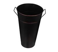 SUPVOX Tall Metal Firewood Storage Bin with Handle Iron Log Holder for Indoor Outdoor Fireplace Woodpile Carrier for Camping and Coal Storage Basket