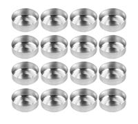 SUPVOX Tea Light Tins Aluminum Candle Case Empty Tea Light Cases for Candle Making Base for Fixing Wick Round Tealight Containers for DIY Crafts Home Decor Weddings Events 3.80 X 3.80 X 1.50 Cm