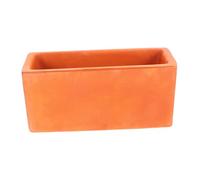 SUPVOX Terracotta Rectangular Planter with Drainage Hole Rustic Small Clay Plant Container for Indoor Gardening and Outdoor Use for Succulents Flowers and Bonsai Trees