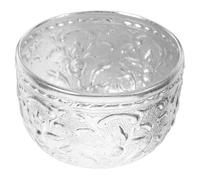 SUPVOX Thai Traditional Hand-Carved 8cm Tin Bowl 3mm Thick Small Decorative Spa Essential Oil Holder Water Bowl for Southeast Asian Home Décor