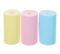 SUPVOX Thermal Paper Rolls 3pcs Multipurpose Till Rolls 5.7cm X 3meters Receipt Paper for Pos, Supermarket, Bank, and Hospital Queue Printer - Pink, Blue, Yellow