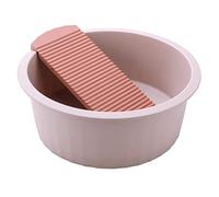 SUPVOX Thickened Large Infant Washing Basin with Hand Wash Clothes Board, Pink Baby Face Basin and Dormitory Laundry Tub for Gentle Hand Washing and Foot Wash