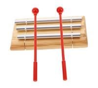 SUPVOX Three Tone Meditation Chime with Mallet for Classroom Teachers Bells for Mindfulness Yoga Relaxation and Sound Therapy Safe and Easy to Play Instrument for