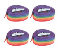 SUPVOX Tie down straps 4pcs 25mm Zinc Alloy Rainbow Webbing 1.5m Adjustable Cargo Strap Ratchet for Securing Luggage and Kayaks