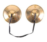 SUPVOX Tingsha Cymbals Bell Hand Percussion Instrument Includes Storage Case Copper Delicate Pattern, Portable Lightweight Design, High-pitched Tone for Meditation and Sound Therapy
